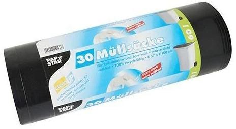 Papstar Sacco spazzatura 60 l, 30 pezzi (30 x, 60 l)