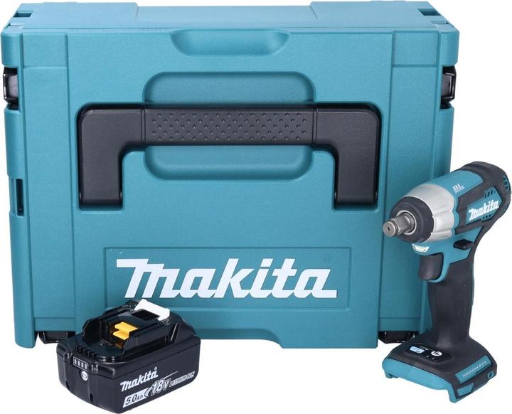 Produktbild Makita DTW 181 T1J Akku Schlagschrauber 18V 1/2" Brushless + Makpac + 1x Akku 5,0Ah - ohne Ladegerät