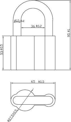 Valori nutrizionali e ingredienti Okko LUCCHETTO AL770 70 MM ALLUMINIO 6/48
