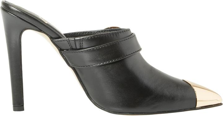 Produktbild Zitha Damen Pumps mit Stilettoabsatz, goldener Zehenkappe und Riemchen (36)