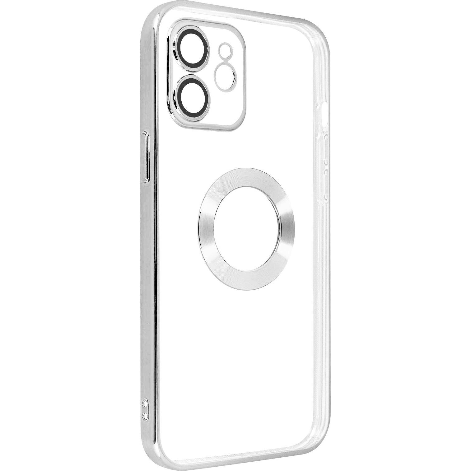 Thumbnail - Avizar Transparente Silikonhülle im Chrome-Style Series (Apple iPhone 12), Smartphone Hülle, Transparent