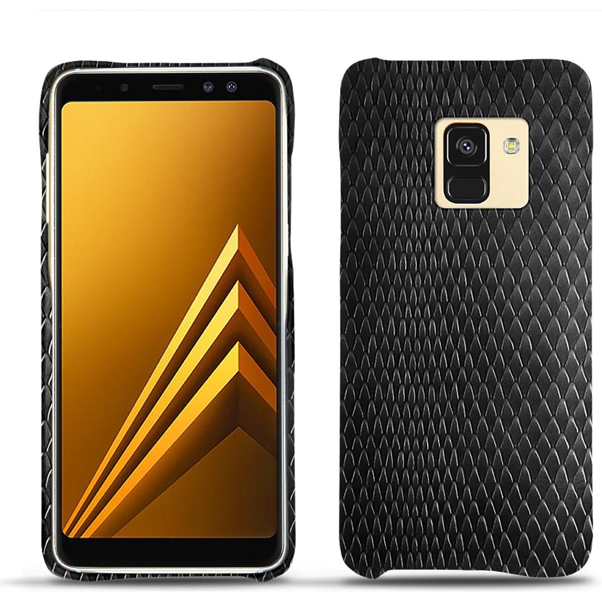 Noreve Lederschutzhülle (Samsung Galaxy A8 (2018)), Smartphone Hülle, Schwarz