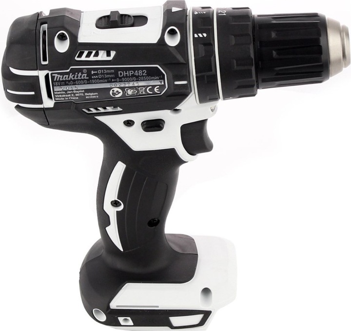 Actual product image Makita DHP 482 RG1W Battery impact drill 18 V 62 Nm + 1x battery 6.0 Ah + charger (Rechargeable battery operated)