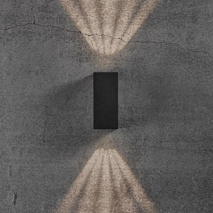 Actual product image Nordlux Asbol Kubi, wall lamp, black (150 lm, IP44)