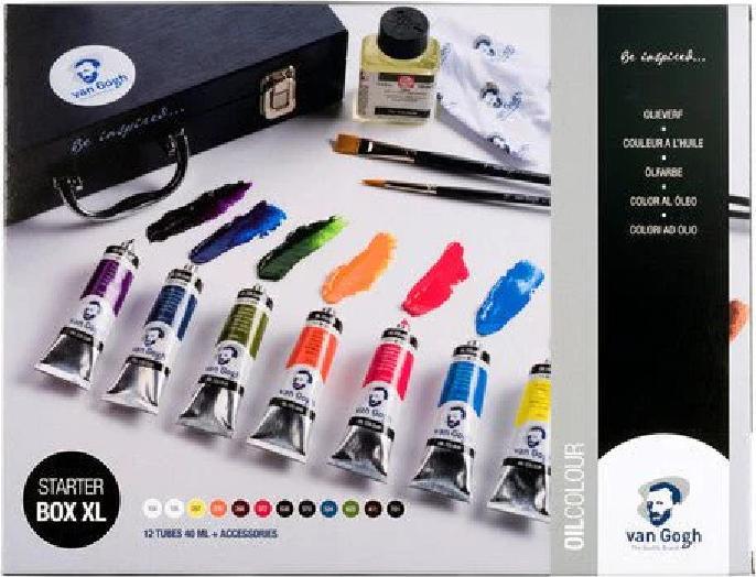 Actual product image Talens Oel VanGogh Set Starterbox XL 12 tubes 40ml (Multicoloured, 40 ml)