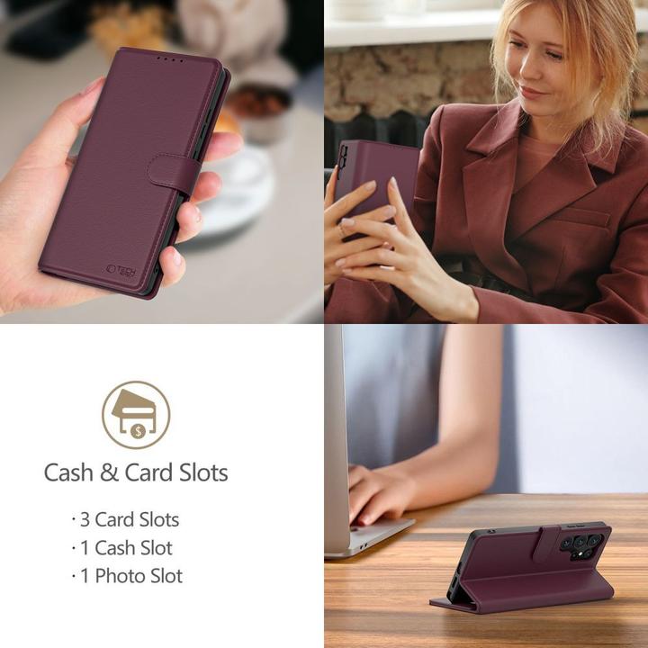Immagine prodotto Tech-Protect Wallet Case for Samsung Galaxy S25 - Burgundy (Samsung Galaxy S25)
