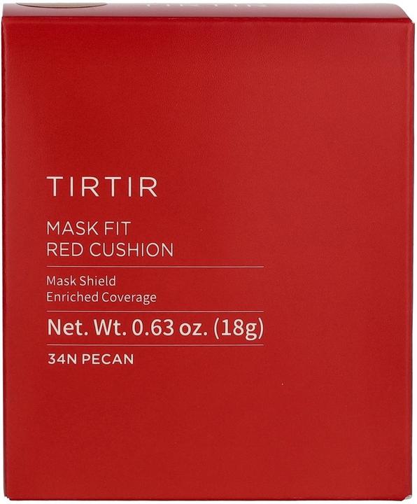 Actual product image TirTir Mask Fit Red Cushion Foundation - Full Coverage, Weightless, Skin Fit (#34N Pecan)