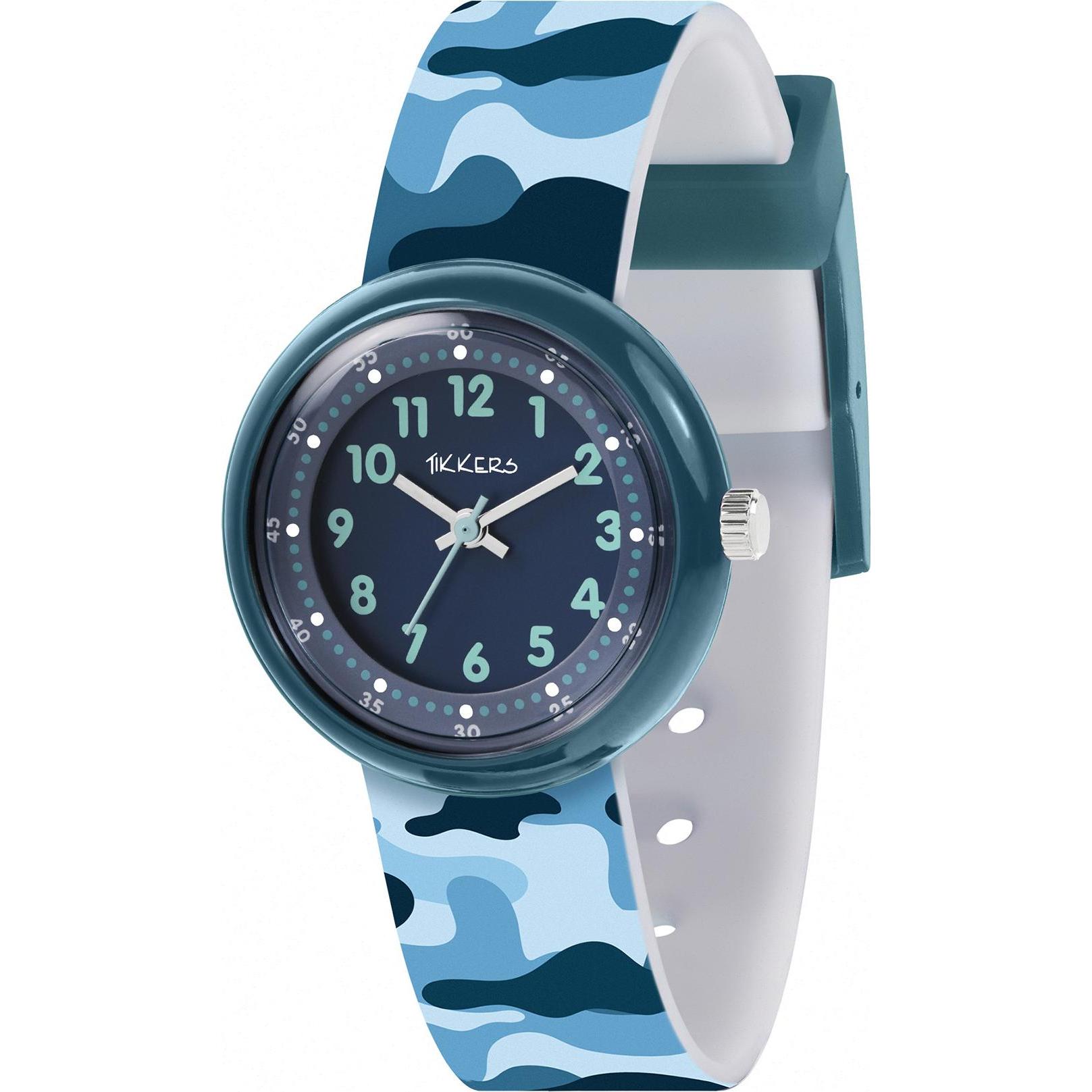 Tikkers, Armbanduhr, Time Teacher 30mm, Blau, (Analoguhr, 30 mm)