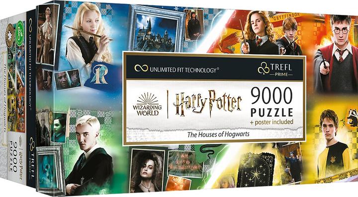 Produktbild Trefl Harry Potter - Die Häuser von Hogwarts (9000 Teile)