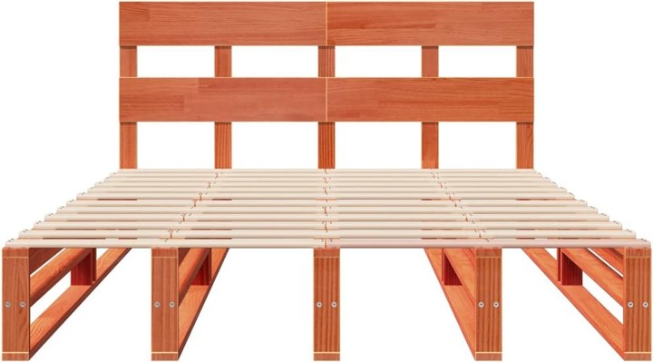 Immagine prodotto VidaXL Letto in legno massiccio Letto in legno Letto pallet con testiera 140x190cm pino (140 x 190 cm)