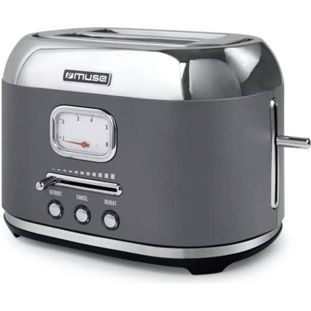 Muse MS120 DG Edelstahl Toaster grau, Toaster, Grau