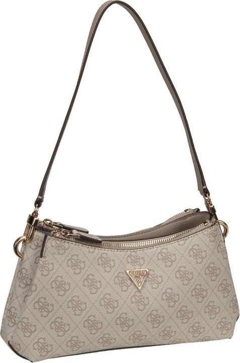 Cream, dark taupe logo, Grey, Taupe