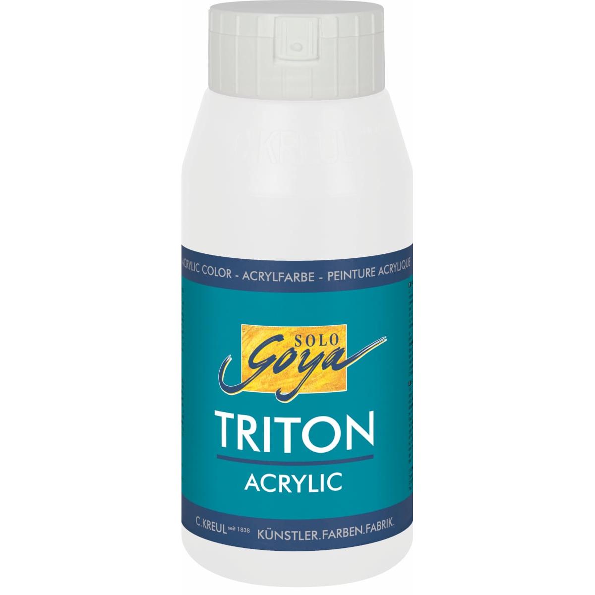 Solo Goya, Künstlerfarbe + Bastelfarbe, Triton Acrylic (Mischweiss, 750 ml)