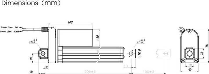 Produktbild Tru Components Elektrozylinder TC24-100-150 TC-13492792 Hublänge 100 mm Schubkra