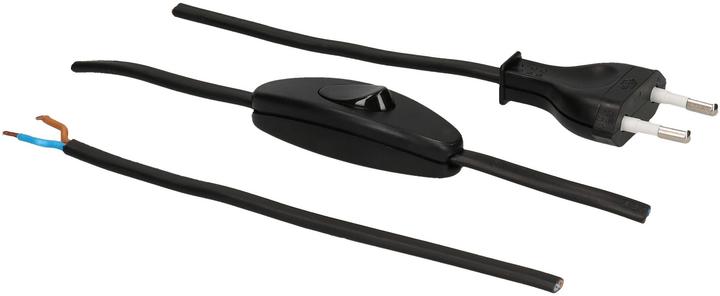 Max Hauri TDLF-Netzkabel H03VVH2-F2X0.75 Typ 26 mit Schalter (2 m)