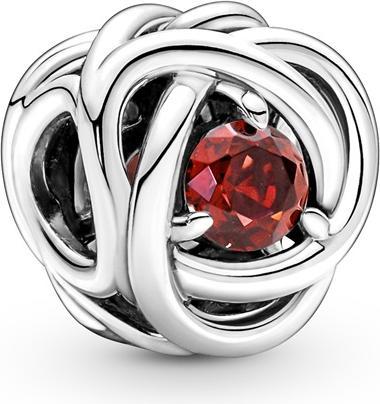 Produktbild Pandora Juli Geburtsstein Wahres Rot Ewigkeitskreis Charm (Sterling Silber 925)