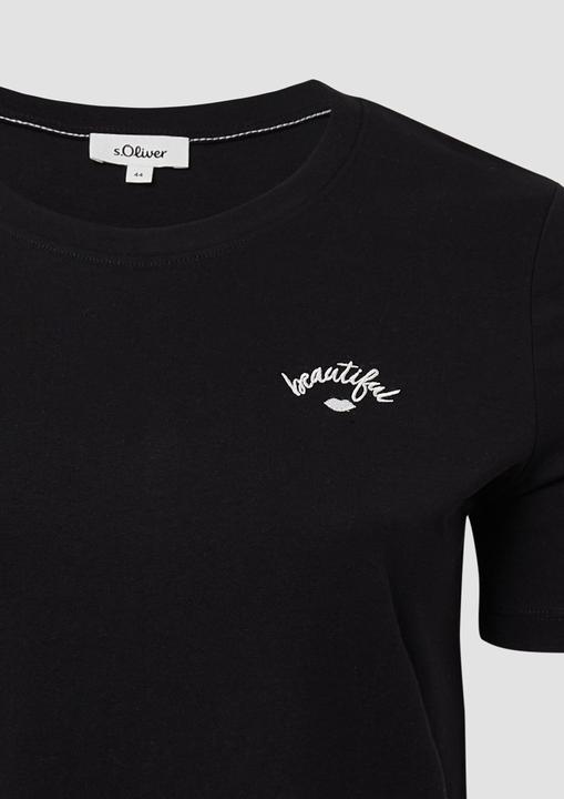 Produktbild S.Oliver T-Shirt Jersey-Shirt aus Baumwolle mit Stickerei (44)