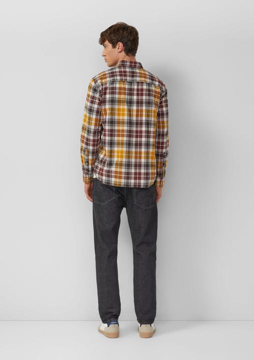 Immagine prodotto s.Oliver Hemd Regular Fit: Elastisches Button-Down-Hemd mit Karomuster (M)