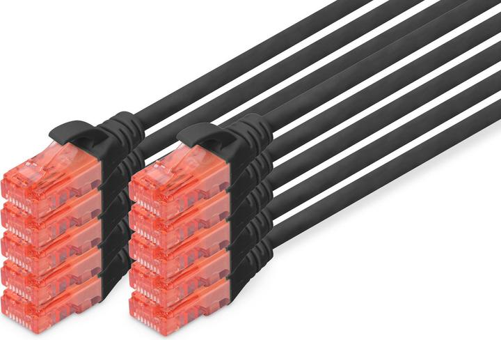 Produktbild Digitus CAT 6 U/UTP Patchkabel - LSZH, 10 Stück (U/UTP, CAT6, 0.50 m)