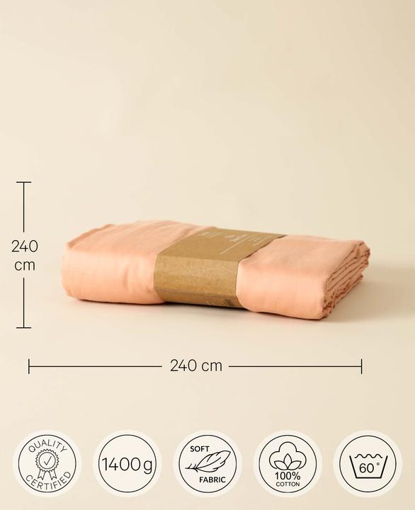 Image du produit Esmée Thia Soft Peach, 240 x 240 cm (Housse de couette, 240 x 240 cm)