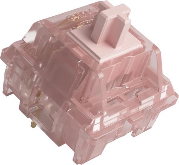 Image du produit Akko Haze Pink Silent Switch, mécanique, 3 broches, linéaire, MX-Stem, 43g - 45 pièces