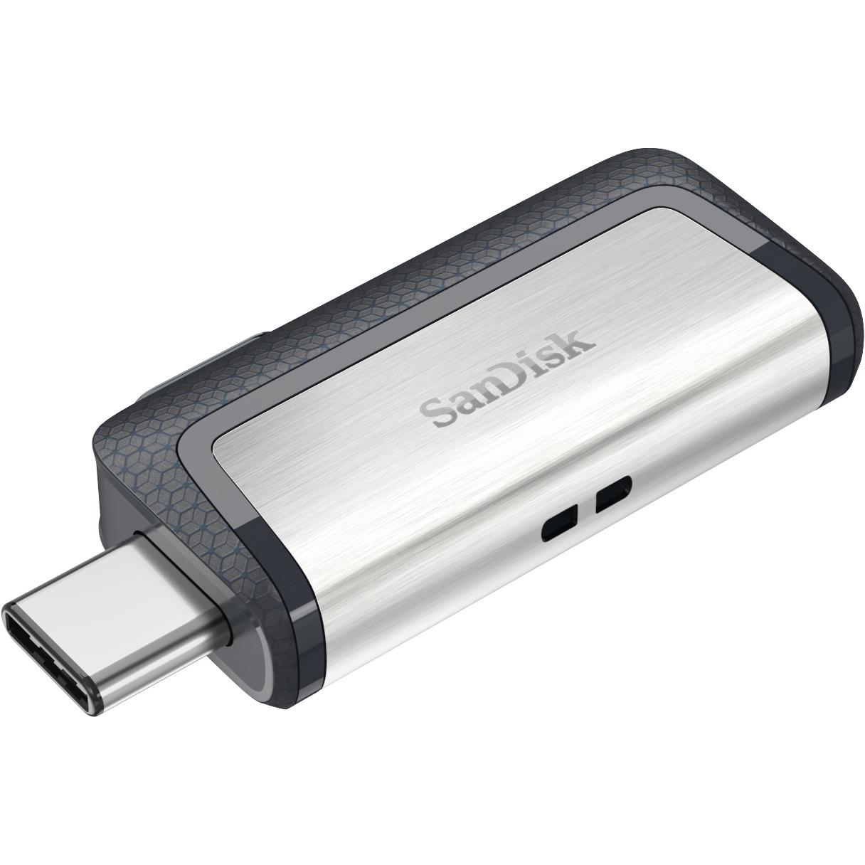 SanDisk Ultra Dual Drive (128 GB, USB-A, USB-C), USB Stick, Silber