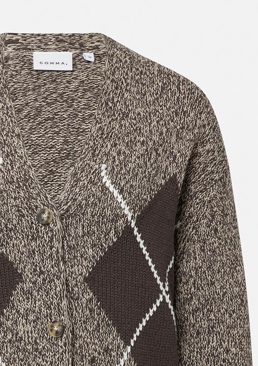 Produktbild Comma Strickjacke Strickjacke mit Rautenmuster (48)