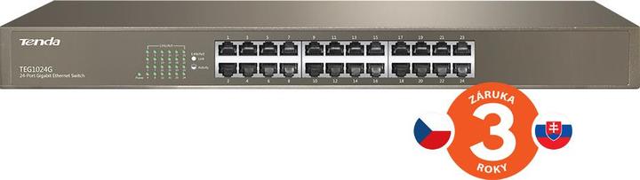 Actual product image Tenda TEG1024G Network Switch Unmanaged (24 ports)