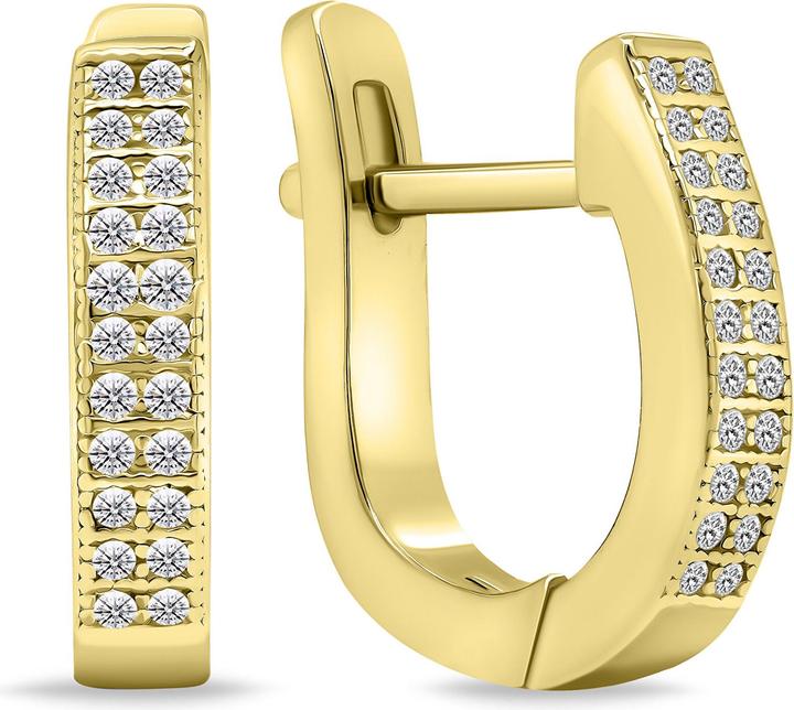 Immagine prodotto Brilio Argento - Orecchini senza tempo placcati oro con zirconi EA657Y