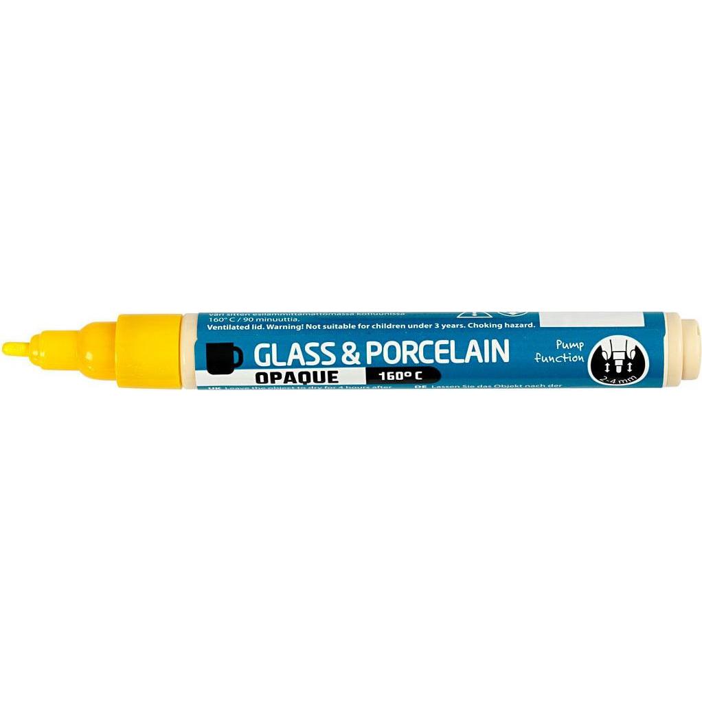 Thumbnail - Creativ Company, Marker, Glas-/Porzellanmalstift (Gelb, 4 mm, 1 x)