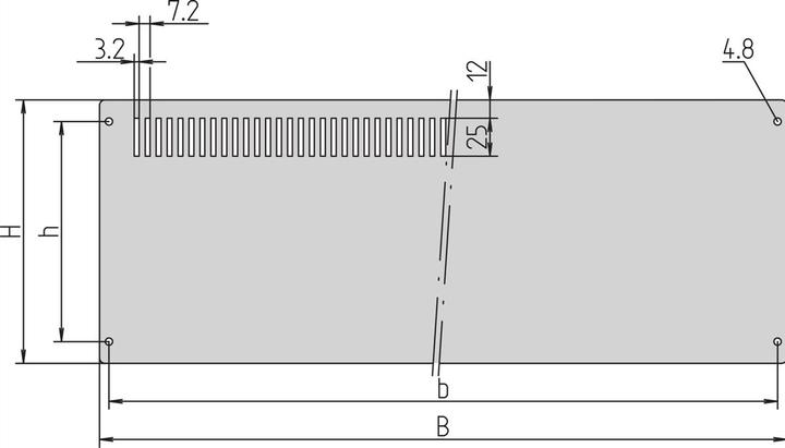 Produktbild Schroff Rückwand - RUECKWAND 4HE 84TE ELOX.