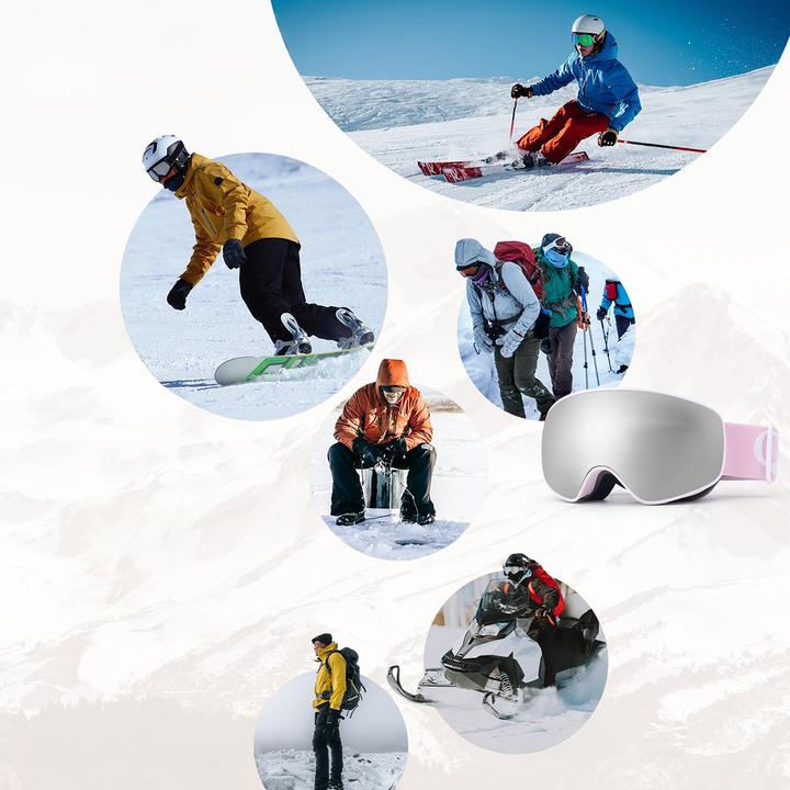 Produktbild Qunature Pink Kinder-Skibrille (mittlere/grosse Kinderversion)