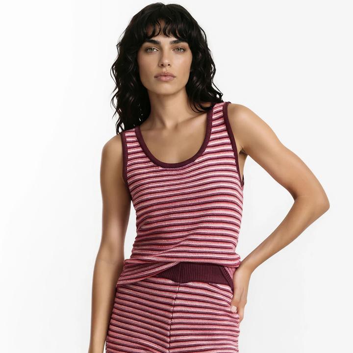 Produktbild La Redoute Collections Gestreiftes Tank Top mit Rundhalsausschnitt aus Grobstrick (M)