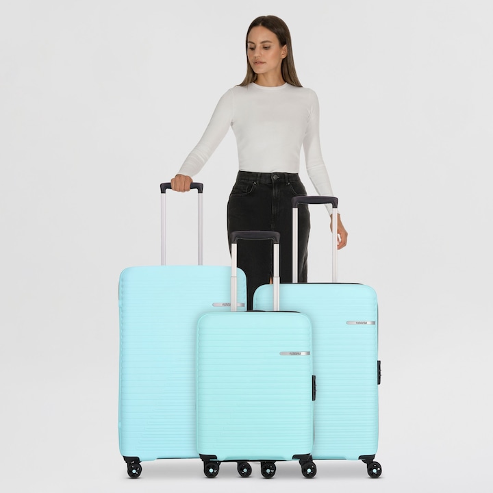 Actual product image American Tourister Liftoff 4 Rollen Kofferset 3-teilig mit Dehnfalte (208 l, XL (from 140l))