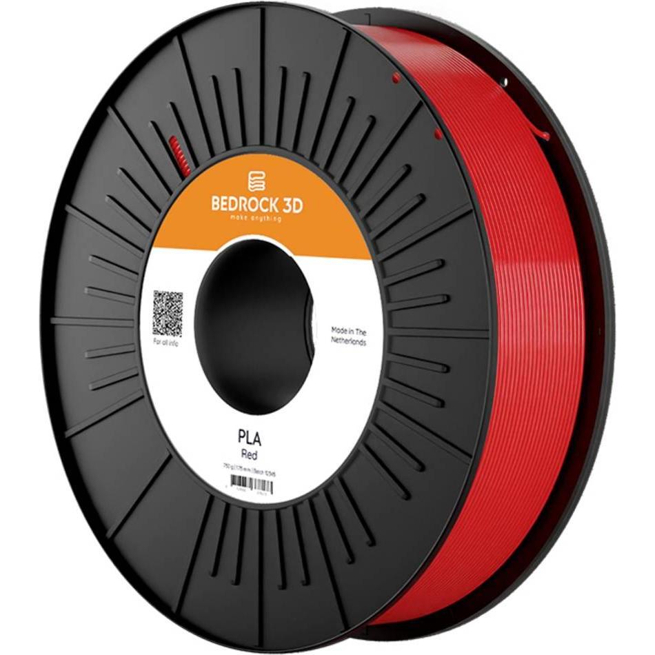 Bedrock 3D PLA-0004a075 PLA Red 1.75 mm 750 g Filament PLA 1.75 mm 750 g Rot 1 (PLA, 1.75 mm, 750 g), Filamenti stampa 3D, Rosso