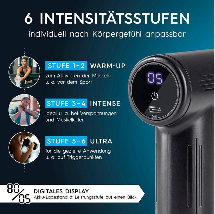Image du produit Vitalmaxx Pistolet de massage Mini-Gun 5 pièces