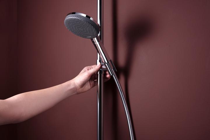 Produktbild hansgrohe Regendusche mit Thermostat, Handbrause und Gleitstangensystem