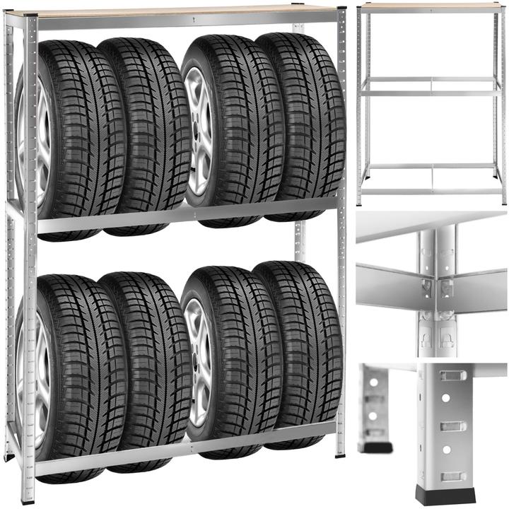 Actual product image tectake Tyre rack for up to 8 tyres