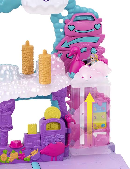 Actual product image Polly Pocket Pollyville flamingo fun car wash, 2 small dolls, for children 4 years and older