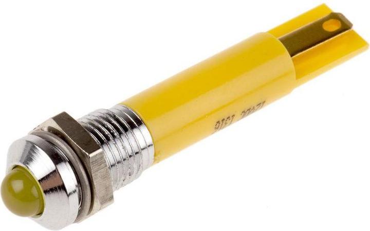 Produktbild RS PRO LED vorst 8mm chrom 12VDC gelb blinkend