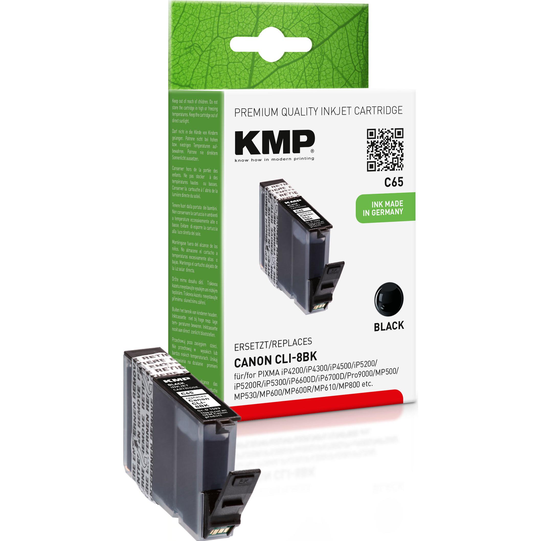 KMP, Druckerpatrone, Tinte ersetzt CLI8BK