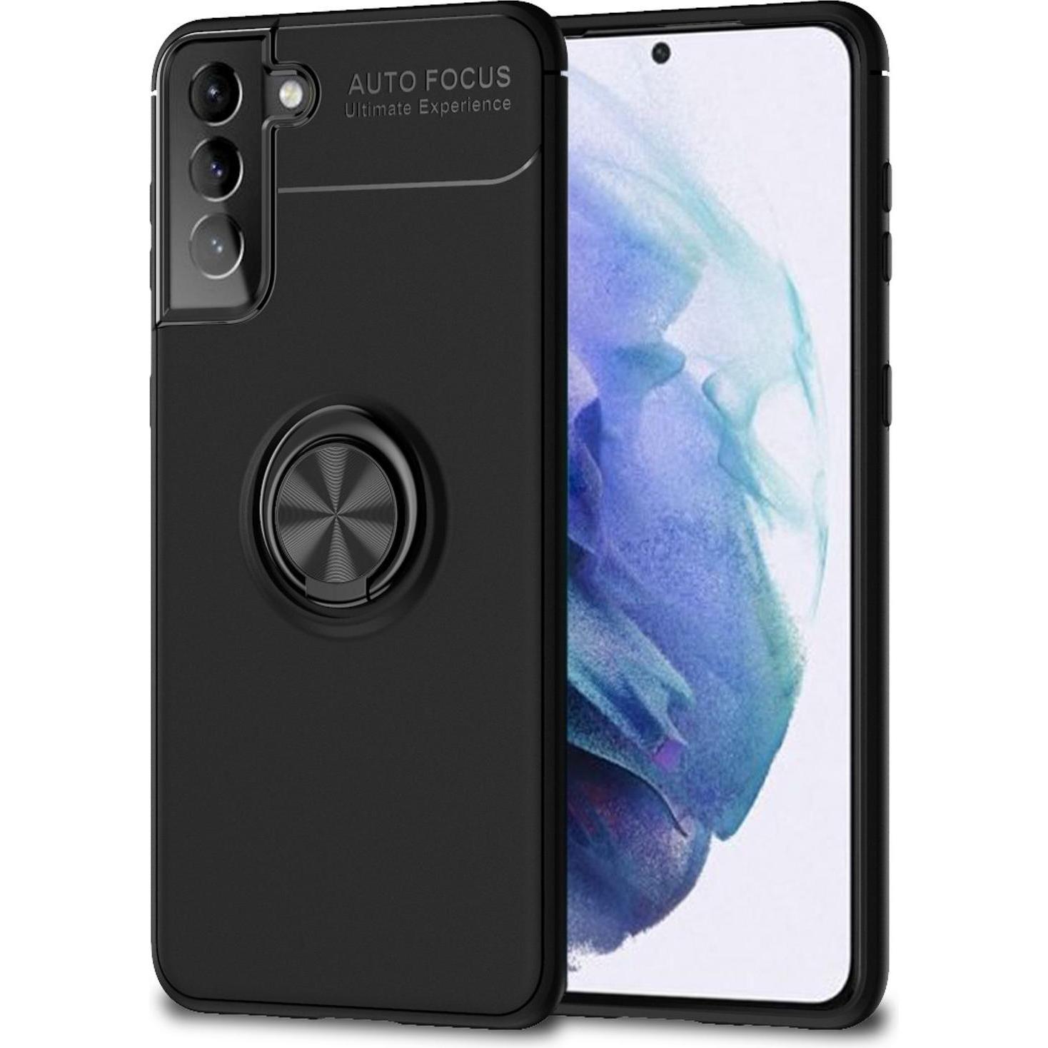 Nalia Ring Handyhülle (Samsung Galaxy S21+), Smartphone Hülle, Schwarz