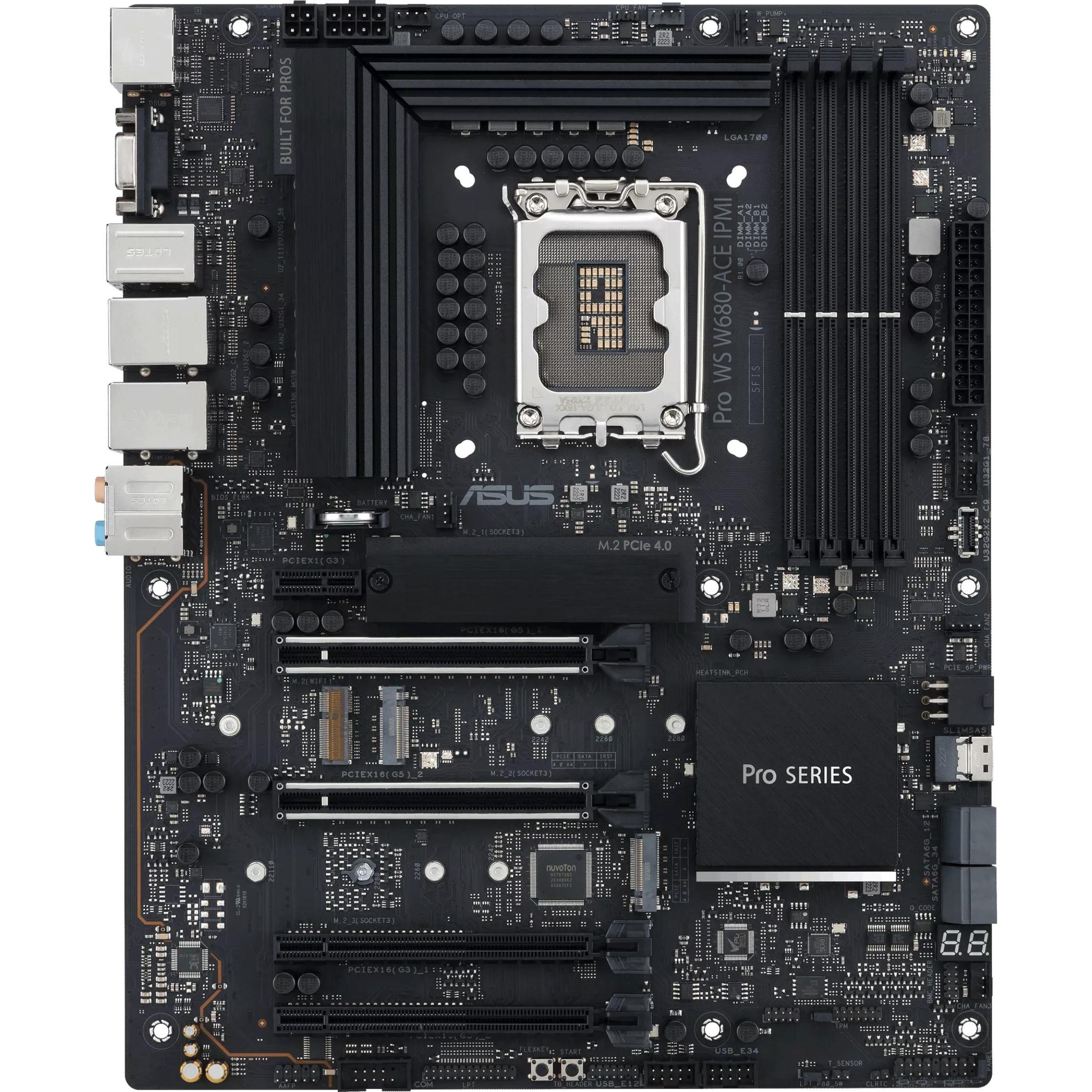 ASUS MB PRO WS W680-ACE IPMI (LGA 1700, Intel W680, ATX), Mainboard