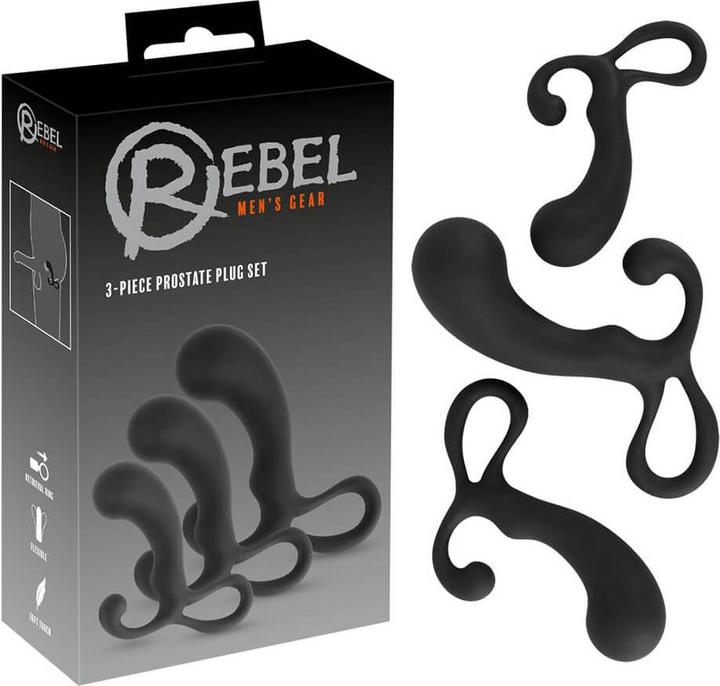 Actual product image Rebel 3-piece Prostate Plug Se