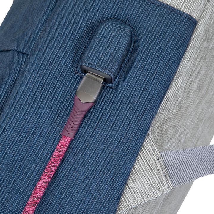 Produktbild Rivacase 7562 grey/dark blue anti-theft Laptop backpack 15.6 (15.60", Universal)