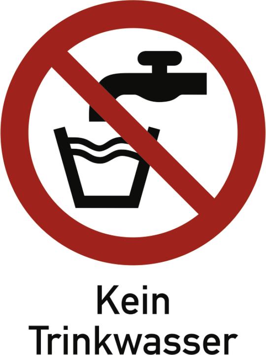 Actual product image Moravia Prohibition sign No drinking water plastic, 210x297 mm