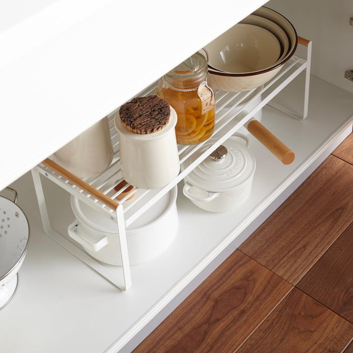 Produktbild Yamazaki Küchenregal mit Holzgriffen Tosca