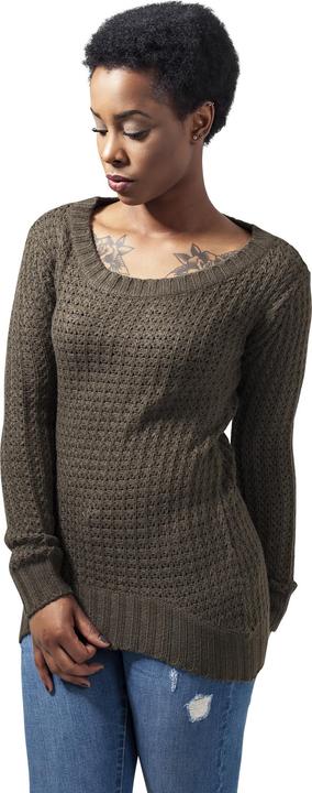 Actual product image Urban Classics Ladies Long Wideneck Sweater (L)