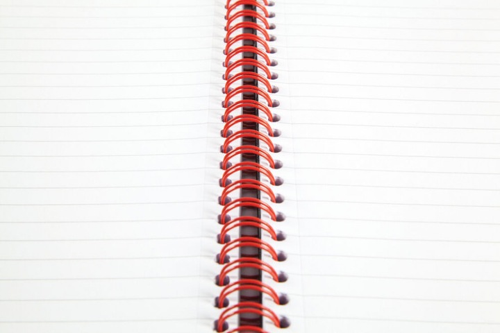 Actual product image Oxford Spiral book Black 'n Red (A4, Lined, Hardcover)