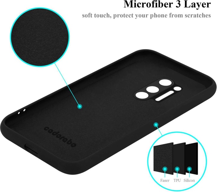 Actual product image Cadorabo Bumper Case for OnePlus 8 PRO TPU Liquid Silicone Cover for OnePlus 8 PRO (OnePlus 8 Pro)